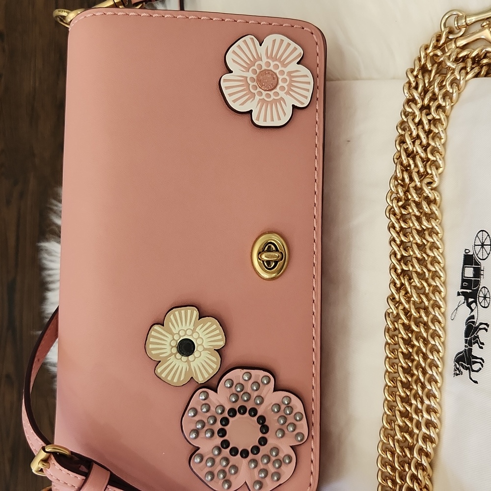 Coach Custom Tea Rose Dinky Peony Pink - Picture 2 of 16